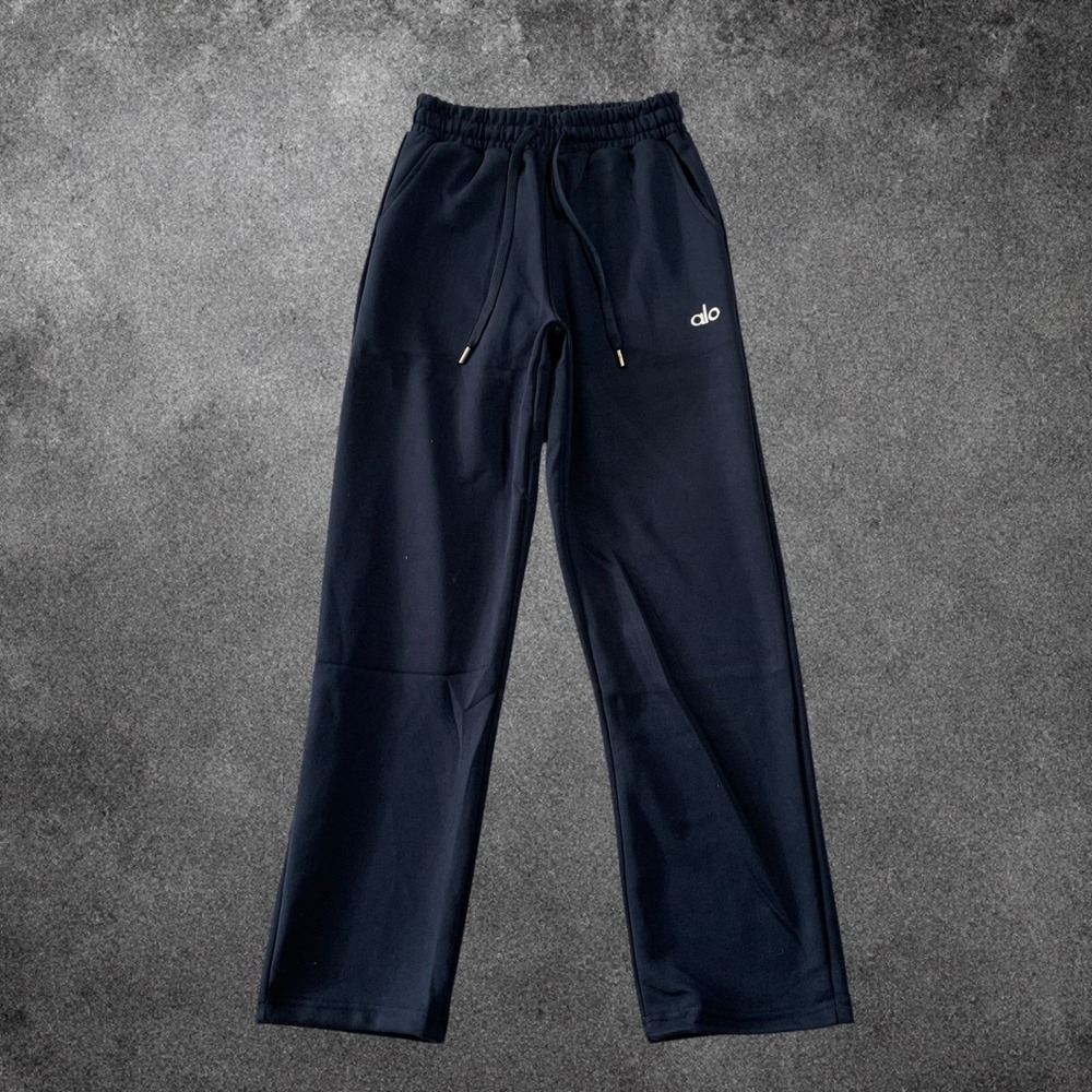 Alo Yoga Hoodie and Open Leg Sweatpants Set Navy Blue Large Tracksuit Loungewear - Picture 7 of 9